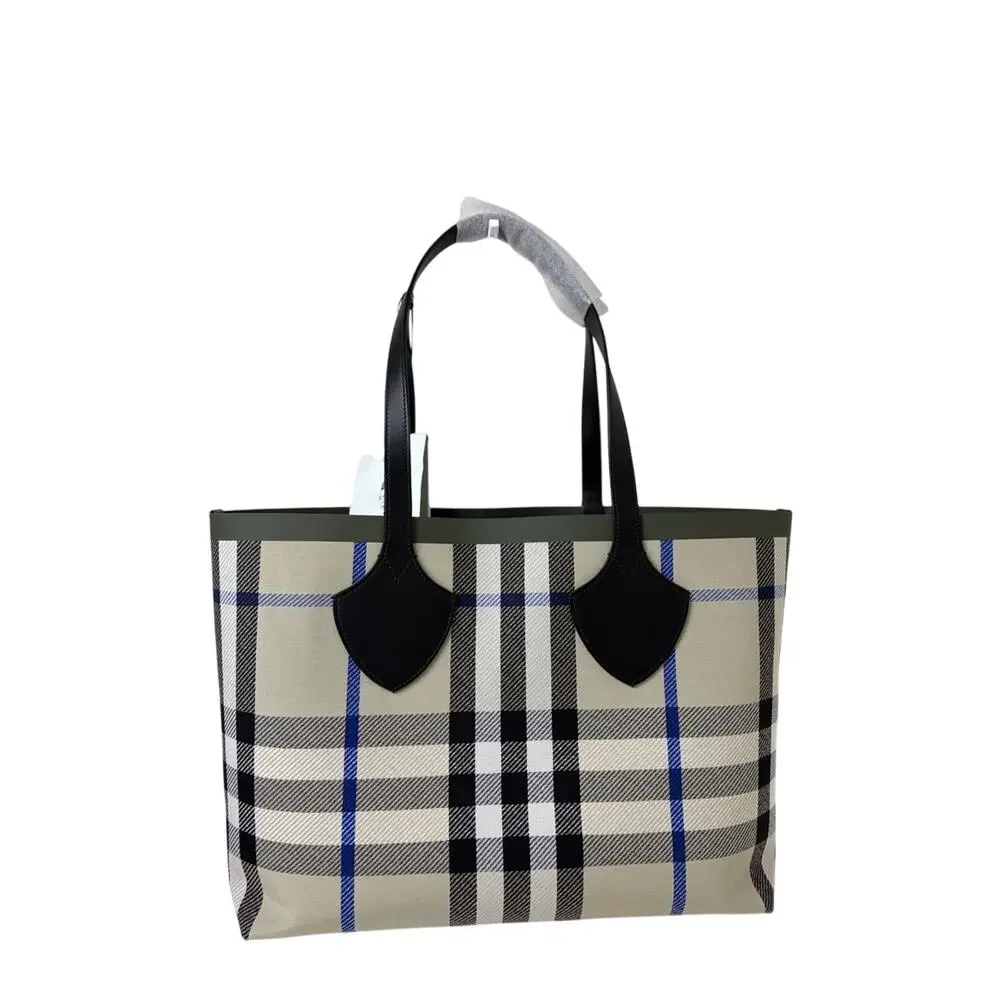 Burberry Reversible Check Canvas Tote Bag